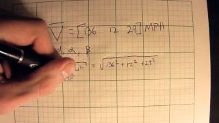 Flight Dynamics and Control Example 1 Using velocity vectors to find aoa and sideslip angle [upl. by Hermie]