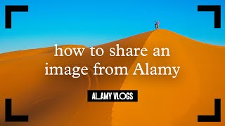 How to share an image from the Alamy site  Alamy Vlogs [upl. by Rephotsirhc234]