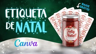 ETIQUETA DE NATAL NO CANVA ADESIVO  Como CRIAR e IMPRIMIR [upl. by Analem]