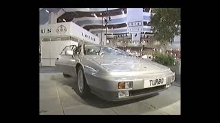 Earls Court Motorfair 1987 Lotus Esprit Turbo launch [upl. by Illene]