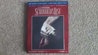 Schindlers List 20th Anniversary Limited Edition BluRay Unboxing [upl. by Lorin]