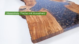 Massivholz Tische mit Kunstharz  Fantasteak [upl. by Brenk277]