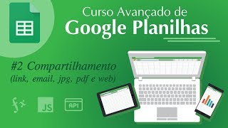 Google Planilhas Avançado  2 Compartilhamento por link email jpg pdf e web [upl. by Enirehtac]