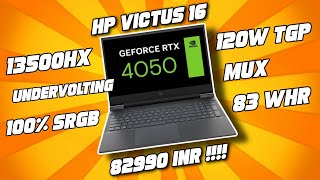 HP VICTUS 16 RTX 4050  i513500HX  Undervolting  MUX  165Hz 100 sRGB  The Best under 80k 🔥 [upl. by Fisuoy]