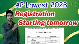 Ap Lawcet Registration Starting tomorrow😍😎 [upl. by Ivan547]