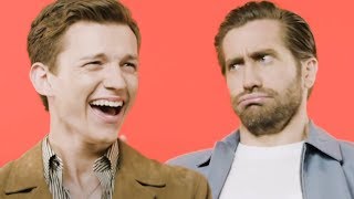 Tom Holland Reacts to Jake Gyllenhaals Hilarious Impression of Him [upl. by Purington]