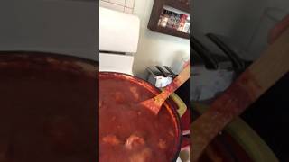 SIMMERING SUNDAY GRAVY sunday sauce cooking [upl. by Ysnap596]