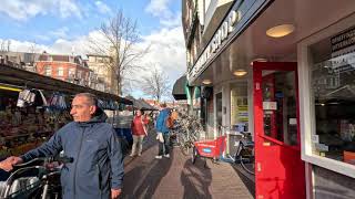 Leiden Street Market Walking Tour 4K [upl. by Weitman]