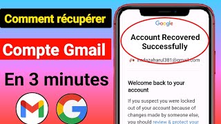 Récupération de compte Gmail  Comment récupérer un compte Gmail  Récupération de compte Google [upl. by Mclaurin]