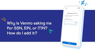 Why is Venmo asking me for my SSN EIN or ITIN How do I add it [upl. by Nylodnew633]