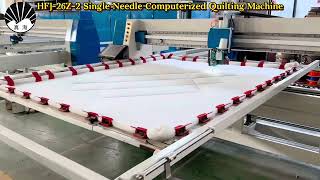 Servo motor quilting machine single needle quilter for mattresscomfortersblanketssleeping bags [upl. by Jecon]