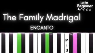 The Family Madrigal Easy Piano Tutorial for late beginners [upl. by Kerk]