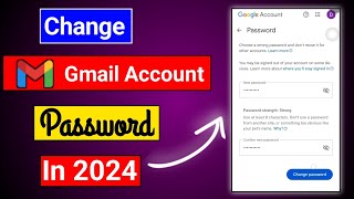 Gmail Id Ka Password Change Kaise Kare  Change Gmail Account Password in 2024 [upl. by Jurgen]