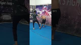 knockout with kneelow kick and kneemma muaythai youtubeshorts [upl. by Spevek]