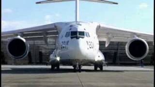 Japan JASDF Kawasaki C2 XC2 First Flight  26 January 2010 [upl. by Epilihp813]