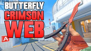 ★ CS2 Butterfly Knife Crimson Web FACTORY NEW  CS2 Knife Gameplay [upl. by Casey359]