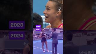 Aryna Sabalenka attempts Chinese like last year in Beijing 🤗🇨🇳wta tennis ChinaOpen shorts [upl. by Rosemare505]