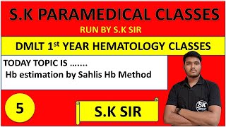 Hemoglobin Estimation By Sahlis HemoglobinMeter Method  Acid Hematin Method Hematology By SK Sir [upl. by Atnim506]