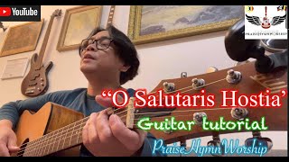 O SALUTARIS HOSTIA O Saving VictimO Saving Sacrifice  guitar tutorial for BEGINNERS [upl. by Amasa]