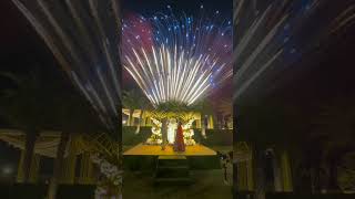 Wedding Fireworks Entry fireworks bigfatindianwedding destinationwedding luxurywedding goa [upl. by Aitam]