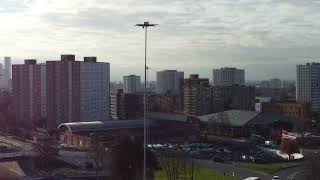 Salford amp Manchester Skyline Sunrise Drone footage djimini2 salford manchester [upl. by Asenej]