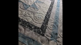 Snowflakes Swirls and Loops Q24 Bernina Free Motion Longarm Quilting Manual mode trial video [upl. by Sherrod216]