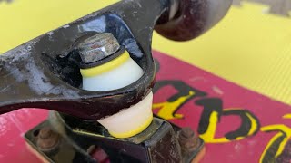 Demonstration on how to install BONES BUSHINGS in a skateboard [upl. by Campball]