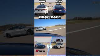 BMW M4 VS Audi RS5 DragRace shorts youtubeshorts bmw m4competition audi rs5 [upl. by Aicirtap180]