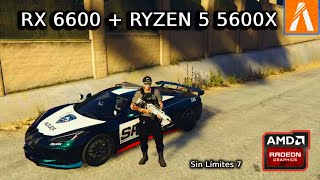 RX 6600  RYZEN 5 5600X NO GTA RP FiveM gtarp fivem testeemjogos pcgamer [upl. by Nylidam]