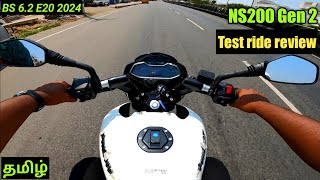 New Pulsar NS200 ❤  2024 BS7 OBD2 E20Test ride reviewLED headlight💥New Updated consoleதமிழ் [upl. by Ammadis872]