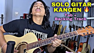 Tutorial Solo Gitar Kangen  Dewa 19  Tab  Backing Track Tutorial Gitar Pemula [upl. by Cher]