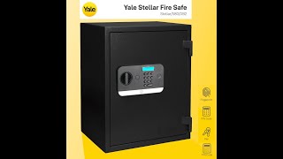 Yale Stellar580DB2 Fire Resistance Safe  Setup Fingerprint [upl. by Anaiad968]