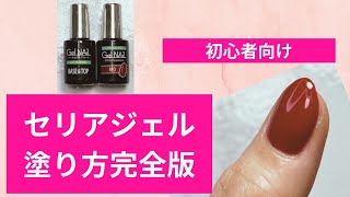 【seriaジェル】ジェルネイルを初めて塗ろうと思った時に見る動画 初心者向けに一番簡単な方法のご紹介、出来る限りシンプルな材料で分かりやすい解説です [upl. by Leahcimnoj395]