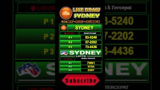 DATA SDY  PENGELUARAN SDY  LIVE DRAW SYDNEY  LIVE DRAW SDY HARI INI  BOCORAN RUMUS PREDIKSI SDY [upl. by Eetnuahs242]