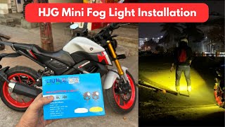 Best Fog light for MT15 Bike  Installation  HJG Mini Drive Fog Light  JC Road  Hindi [upl. by Verla692]