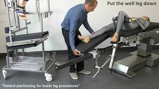 schaerer® Modual Traction System MTS Patient positioning for lower leg traction [upl. by Asilej]