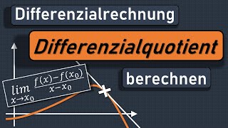 Differenzialquotient berechnen Differentialquotient Ableitung Steigung in einem Punkt berechnen [upl. by Ridglee467]