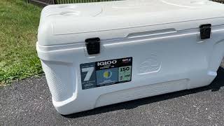 Igloo 150 QT White Marine Polar Contour Insulated Cooler Review [upl. by Sedecrem]