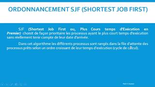 Lalgorithme d’ordonnancement SJF Plus Cours temps dExécution en Premier Darija [upl. by Ridinger]