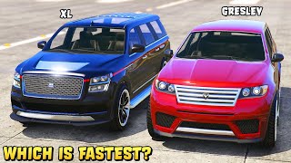 GTA 5  LANDSTALKER XL vs BRAVADO GRESLEY  Which is Fastest [upl. by Aztirak]