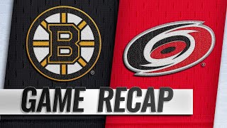 Aho Teravainen power Hurricanes past Bruins 53 [upl. by Maxine]