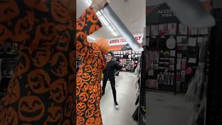 OH NO 😬 😱 WATCH OUT‼️ THAT PUMPKIN GUY IS FOLLOWING YOU🤣🤣 halloweenwithshorts [upl. by Ashatan]