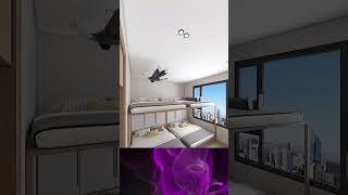 Bedroom for 8 kids Design interior design decoration interior room itallian shorts tiktok [upl. by Jun]