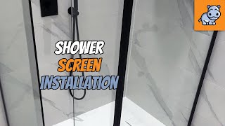 Shower Screen Installation  Milano Nero Black [upl. by Ecilahs]