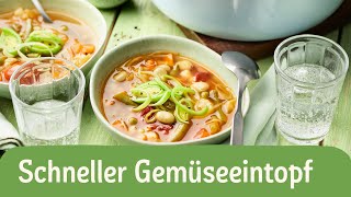 Schneller Gemüseeintopf  REWE Deine Küche [upl. by Collar879]