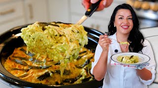 FAMOUS Baked Mexican Chicken and Rice Poblano Casserole Recipe in a Crockpot  Slow cooker [upl. by Rednazxela]