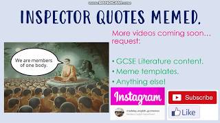 GCSE English Literature JB Priestleys An Inspector Calls 10 key quotes [upl. by Nerral248]