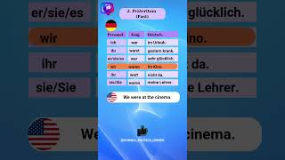 German Past Tense Conjugation of Sein and Common Sentences lernedeutsch deutsch germanlanguage [upl. by Yahska]