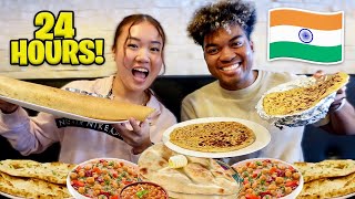 We Ate INDIAN FOOD for 24 HOURS INDIAN FOOD MUKBANG [upl. by Sihtam]