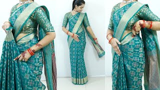 How to make saree perfect pleats for wedding  saree draping step by step for beginners [upl. by Cela]